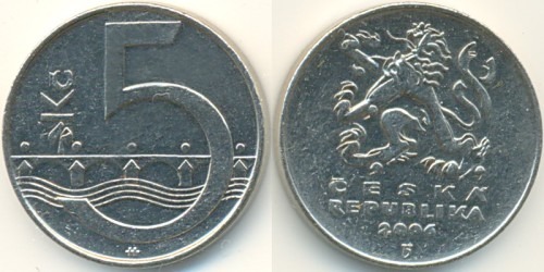 5 крон 2006 Чехия