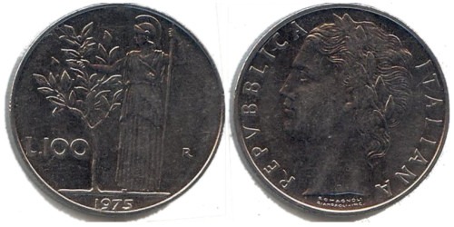 100 лир 1975 Италия