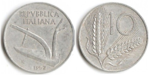10 лир 1952 Италия