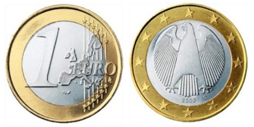 1 евро 2002 «J» Германия