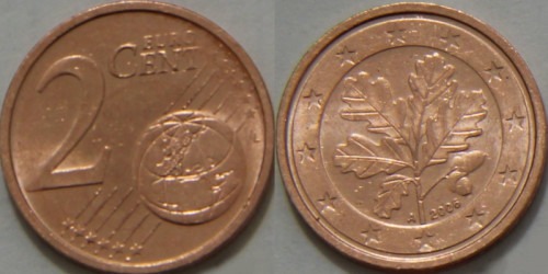 2 евроцента 2006 «А» Германия