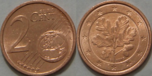 2 евроцента 2005 «D» Германия