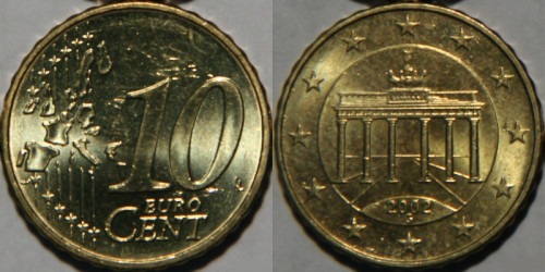 10 евроцентов 2002 «G» Германия