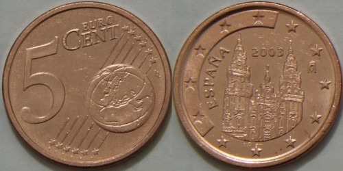 5 евроцентов 2003 Испания