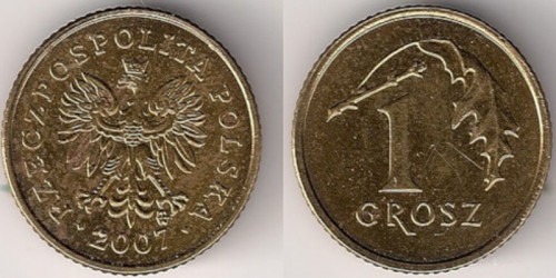1 грош 2007 Польша