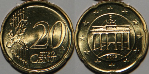 20 евроцентов 2009 «А» Германия