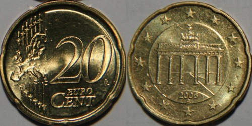 20 евроцентов 2006 «G» Германия
