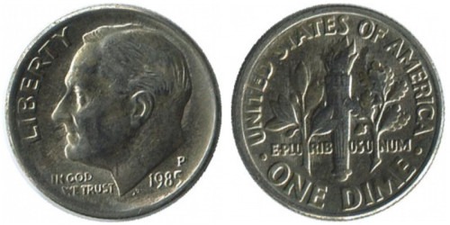 10 центов 1985 P США