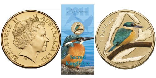 1 доллар 2011 Австралия — Священный зимородок