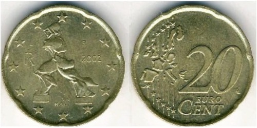 20 евроцентов 2002 Италия
