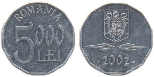 5000 лей 2002 Румыния