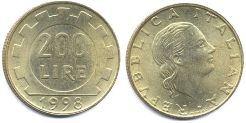 200 лир 1998 Италия