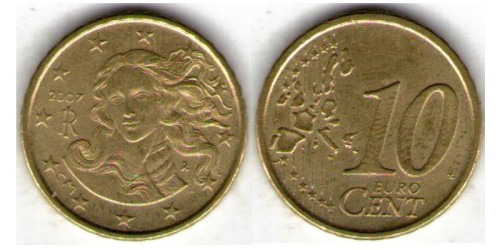 10 евроцентов 2007 Италия