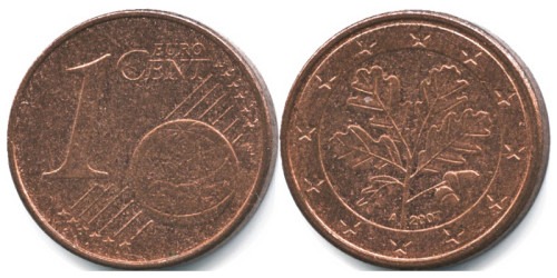 1 евроцент 2007 «A» Германия