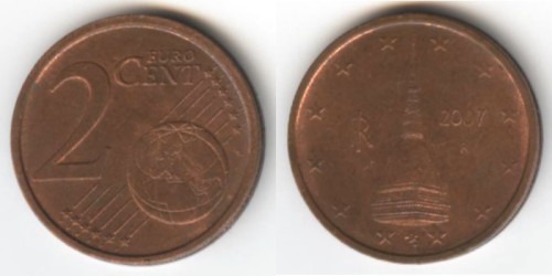 2 евроцента 2007 Италия