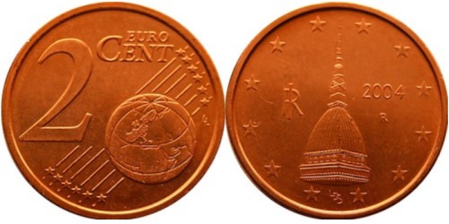 2 евроцента 2004 Италия