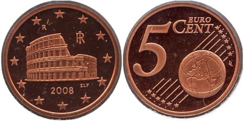 5 евроцентов 2008 Италия
