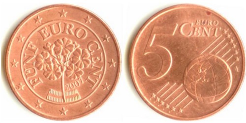 5 евроцентов 2007 Австрия