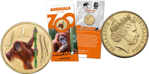 1 доллар 2012 Австралия — Орангутанг