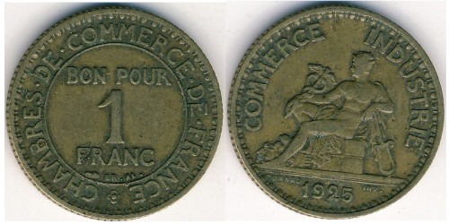 1 франк 1925 Франция