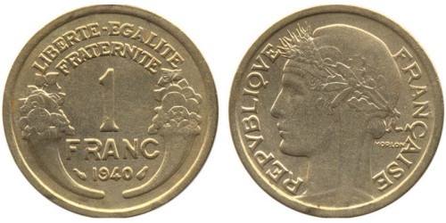 1 франк 1940 Франция