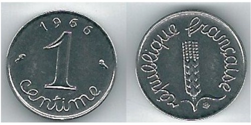 1 сантим 1966 Франция
