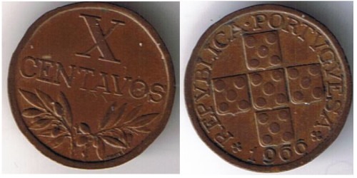 10 сентаво 1966 Португалия