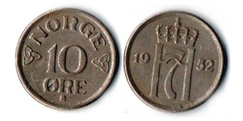10 эре 1952 Норвегия