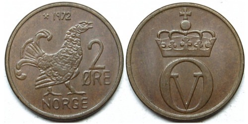 2 эре 1972 Норвегия