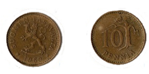 10 пенни 1969 Финляндия