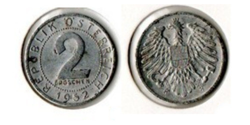2 гроша 1952 Австрии