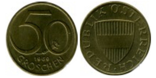 50 грошей 1969 Австрия
