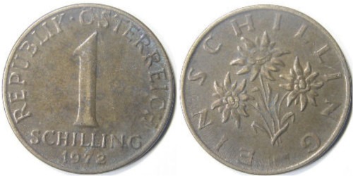 1 шиллинг 1972 Австрия