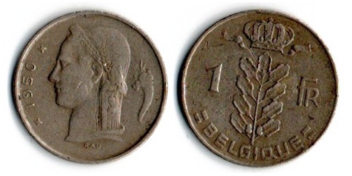 1 франк 1950 Бельгия (FR)
