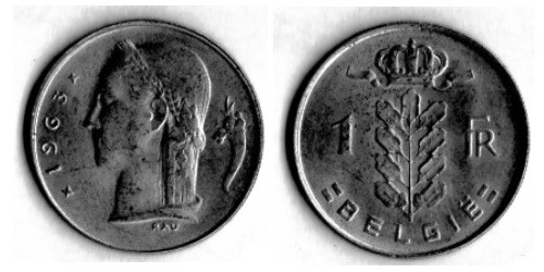 1 франк 1963 Бельгия (VL)