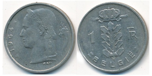 1 франк 1964 Бельгия (VL)