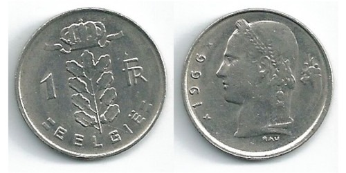 1 франк 1966 Бельгия (VL)