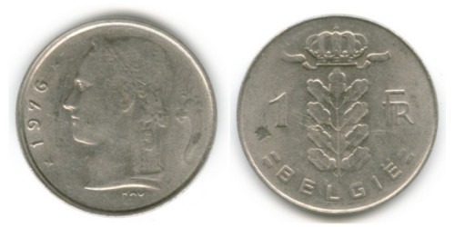 1 франк 1976 Бельгия (VL)