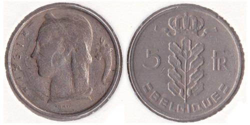 5 франков 1961 Бельгия (FR)