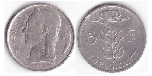 5 франков 1963 Бельгия (FR)