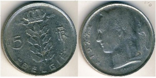 5 франков 1977 Бельгия (VL)