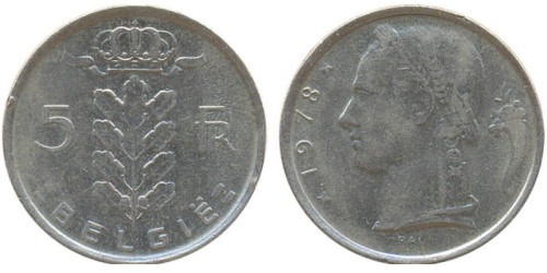 5 франков 1978 Бельгия (VL)