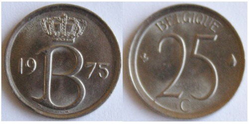 25 сантимов 1975 Бельгия (FR)