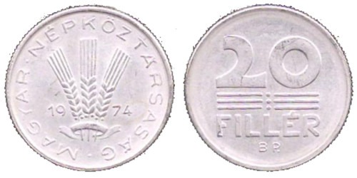20 филлеров 1974 Венгрия