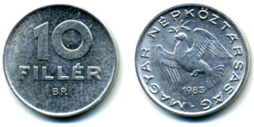 10 филлеров 1983 Венгрия
