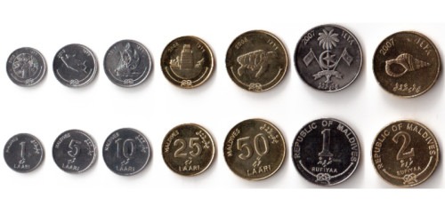 Мальдивы — набор из 7-ми монет