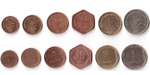 Мьянма — набор из 6-ти монет