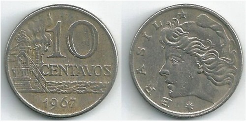 10 сентаво 1967 Бразилия