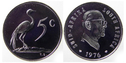 5 центов 1976 ЮАР
