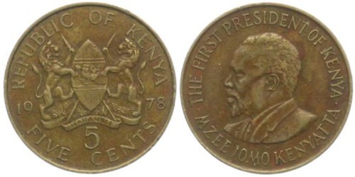 5 центов 1978 Кения
